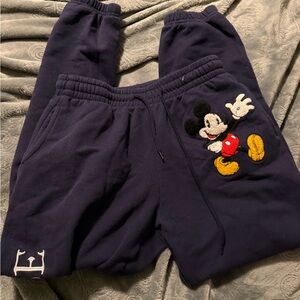 Disney Dark Blue Joggers with Mickey Mouse Design